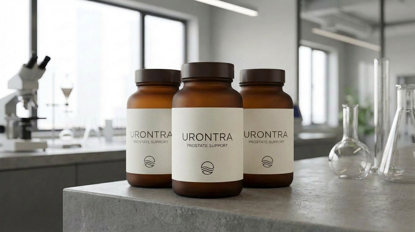 Tiga botol suplemen Urontra Prostate Support
